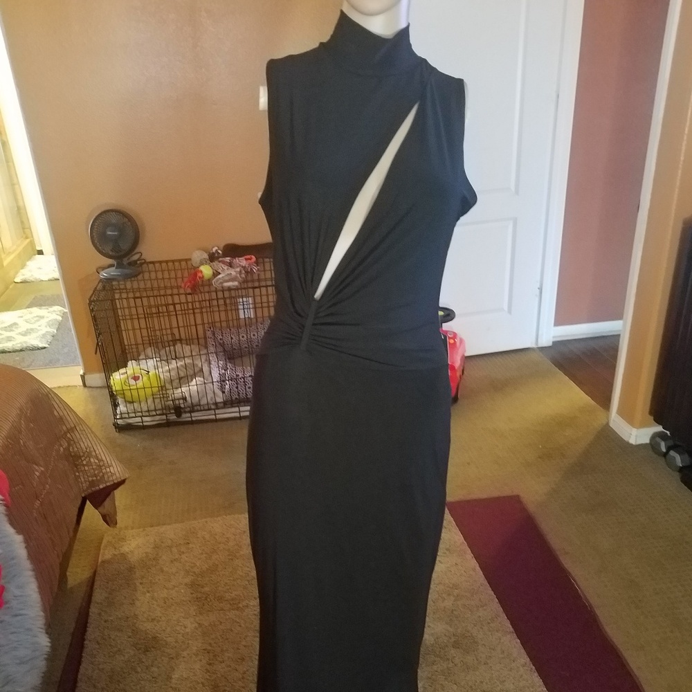 Black evening dress size large